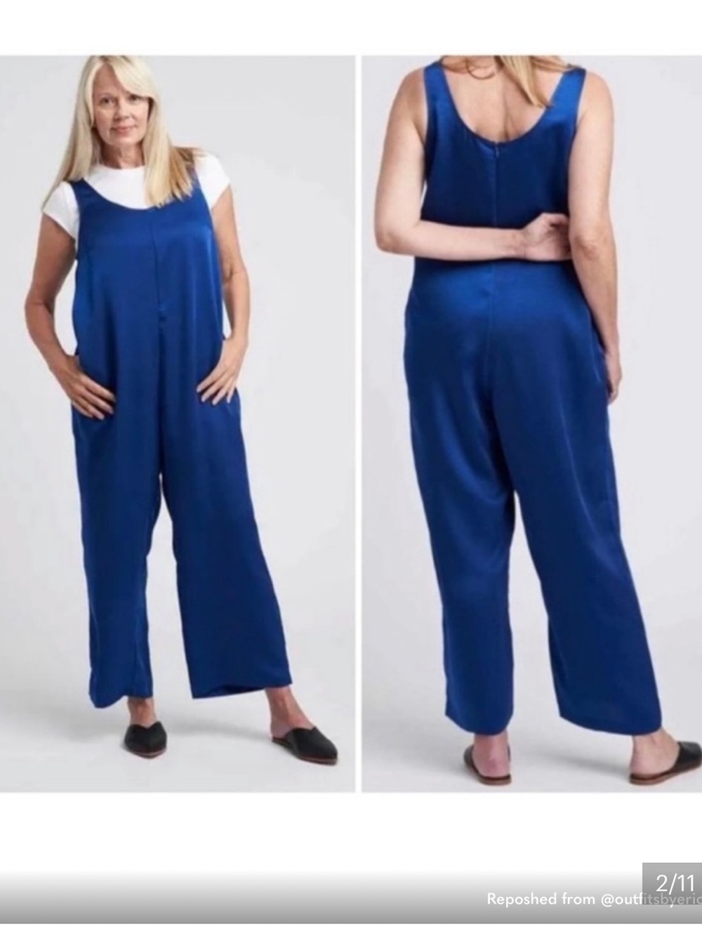 Universal Standard Judy Blue Satin Jumpsuit